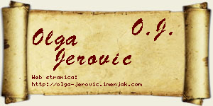 Olga Jerović vizit kartica